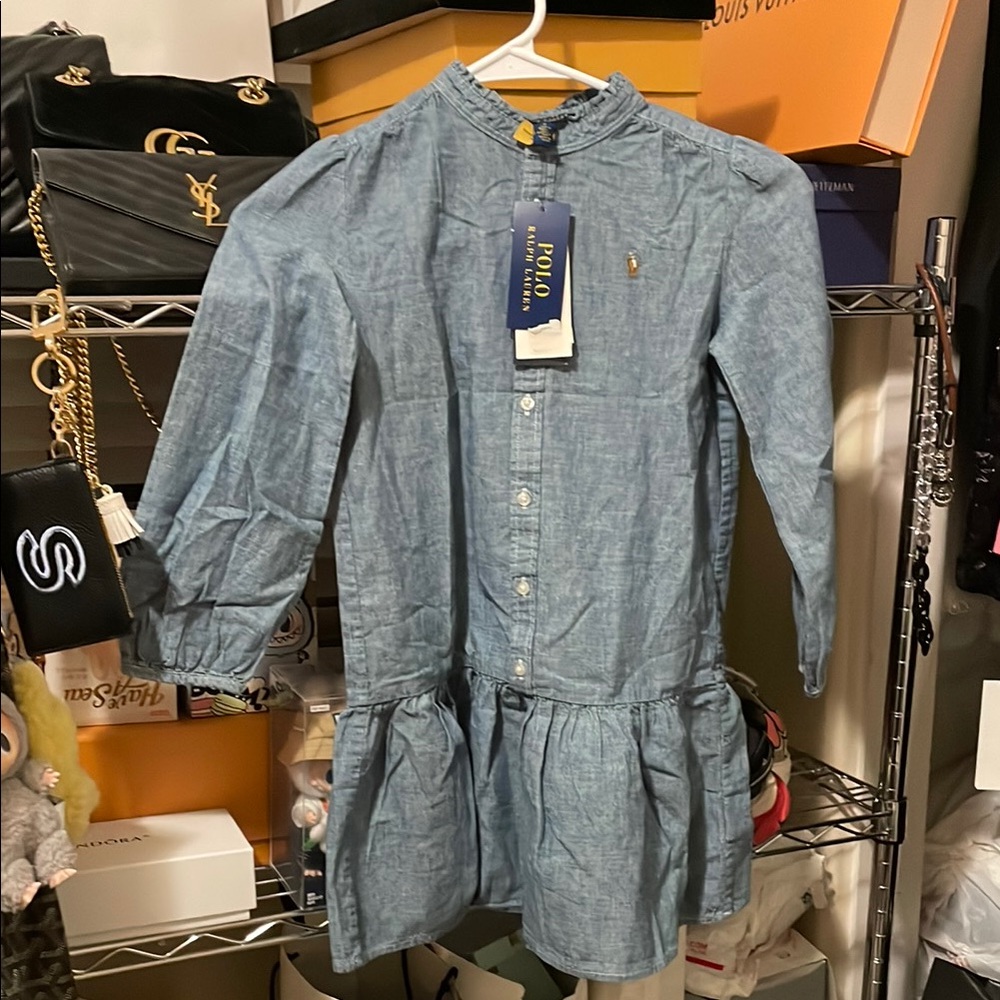 Ralph Lauren Polo Light Blue Chambray Button-Down Dress